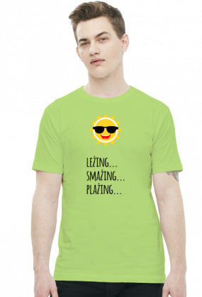 Słońce Leżing smażing plażing (t-shirt) ciemna grafika