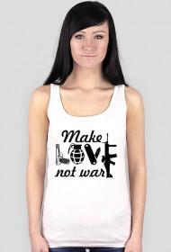 Make Love Woman Tank Top White