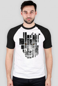 Pixel lion - męski t-shirt typu baseball