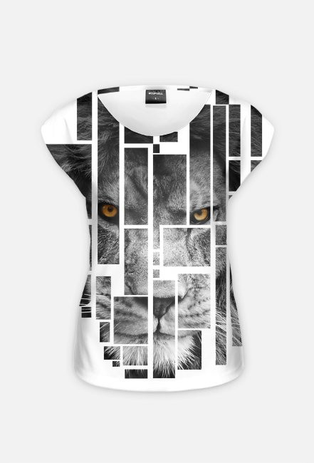 Pixel lion - damski t-shirt fullprint