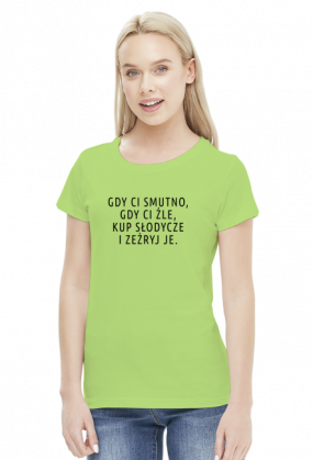 Gdy Ci smutno (bluzka damska) ciemna grafika