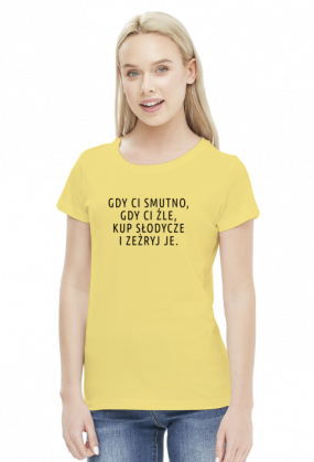 Gdy Ci smutno (bluzka damska) ciemna grafika