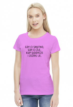 Gdy Ci smutno (bluzka damska) ciemna grafika