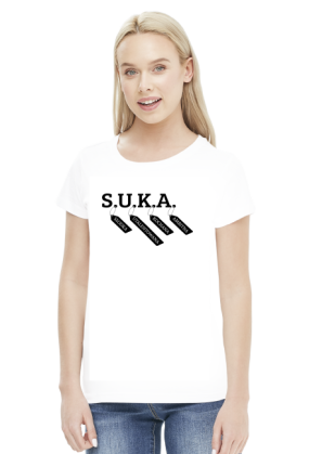 SUKA (bluzka damska) ciemna grafika