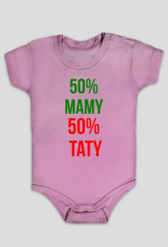 Koszulka dziecięca "50% MAMY 50% TATY"