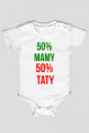 Koszulka dziecięca "50% MAMY 50% TATY"