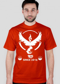 Pokémon GO - Team Valor - Red Since 2016 - koszulka męska czerwona
