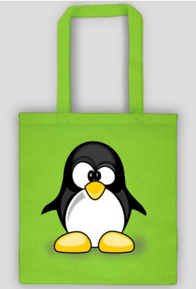 Bawelniana torba ekologiczna na zakupy Zezowaty pingwin