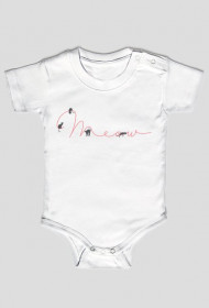 body dziecięce MEOW białe