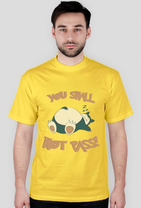 Snorlax "You shall not pass!" Koszulka męska Pokemon