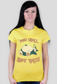 Snorlax "You shall not pass!" Koszulka damska Pokemon