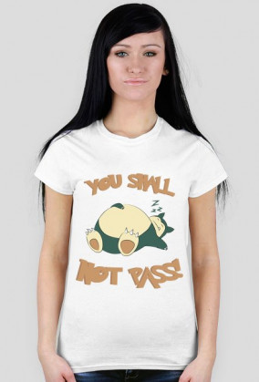 Snorlax "You shall not pass!" Koszulka damska Pokemon