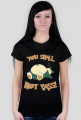 Snorlax "You shall not pass!" Koszulka damska Pokemon