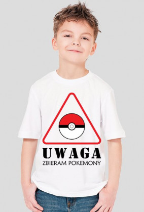 Koszulka UWAGA ZBIERAM POKEMONY chceto!