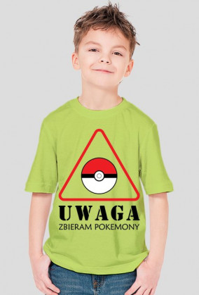 Koszulka UWAGA ZBIERAM POKEMONY chceto!