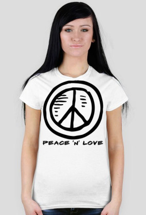 peace 'n' love damska biała
