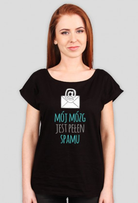 Mój mózg jest pełen SPAMU - geek - koszulka damska