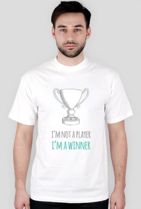 I'm not a player, I'm a winner - geek - t-shirt męski