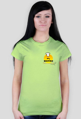 t-shirt damski nadruk przód mały