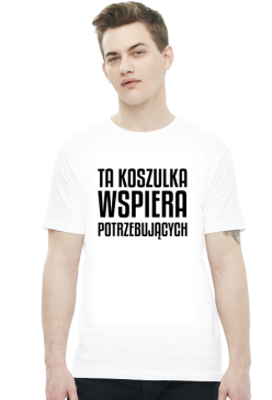 Ta koszulka pomaga potrzebującym (t-shirt) ciemna grafika