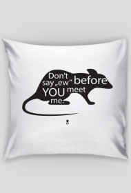 Poduszka - DON'T SAY "EW" BEFORE YOU MEET ME