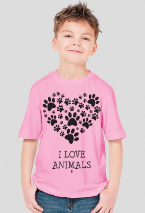 Koszulka dziecięca - I LOVE ANIMALS