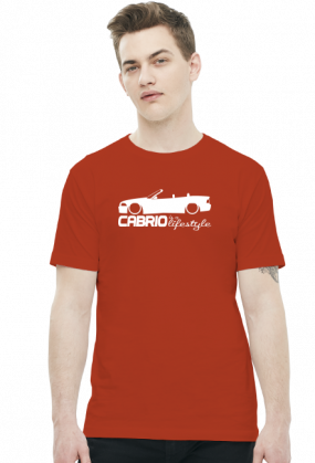 Cabrio is a lifestyle - E36 (t-shirt) jasna grafika