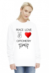 Bluza damska - Peace/Love/Optometry