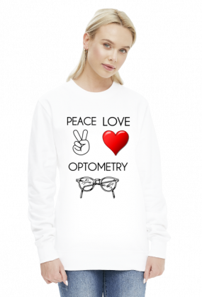 Bluza damska - Peace/Love/Optometry