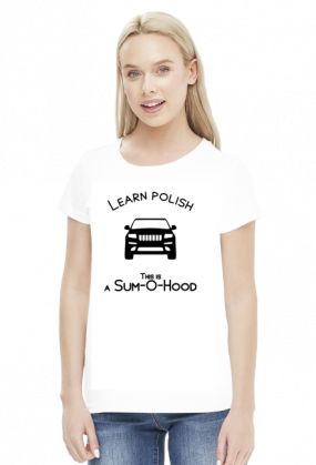 Learn Polish - Sum-o-hood (bluzka damska) ciemna grafika