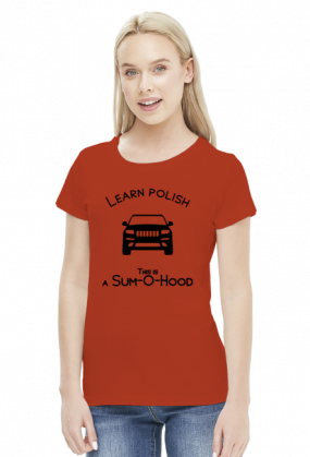 Learn Polish - Sum-o-hood (bluzka damska) ciemna grafika