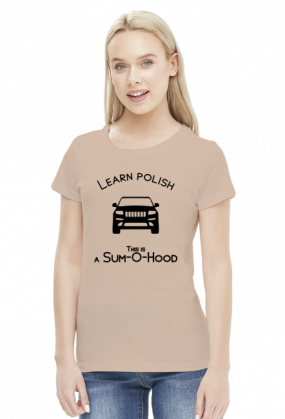 Learn Polish - Sum-o-hood (bluzka damska) ciemna grafika