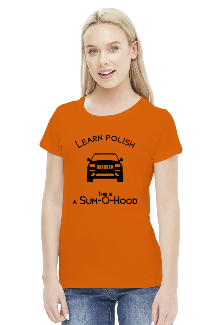 Learn Polish - Sum-o-hood (bluzka damska) ciemna grafika