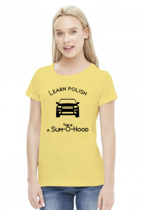 Learn Polish - Sum-o-hood (bluzka damska) ciemna grafika
