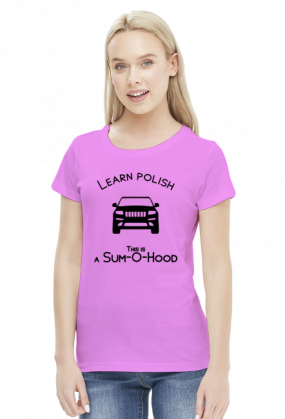 Learn Polish - Sum-o-hood (bluzka damska) ciemna grafika