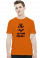Keep Calm and Learn Polish (t-shirt) ciemna grafika