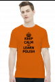 Keep Calm and Learn Polish (t-shirt) ciemna grafika