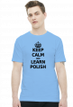 Keep Calm and Learn Polish (t-shirt) ciemna grafika