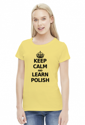 Keep Calm and Learn Polish (bluzka damska) ciemna grafika