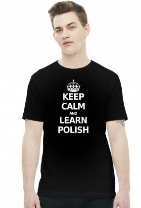 Keep Calm and Learn Polish (t-shirt) jasna grafika