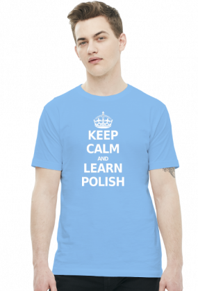 Keep Calm and Learn Polish (t-shirt) jasna grafika