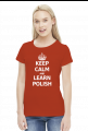 Keep Calm and Learn Polish (bluzka damska) jasna grafika