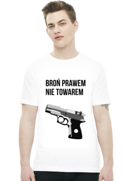 Broń prawem, nie towarem - biała koszulka