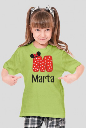 Koszulka dziecięca z nadrukiem "Marta"