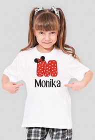 Koszulka dziecięca z nadrukiem "Monika"