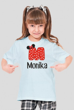 Koszulka dziecięca z nadrukiem "Monika"