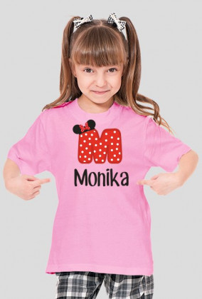 Koszulka dziecięca z nadrukiem "Monika"