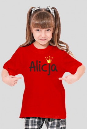 Koszulka dziecięca z nadrukiem "Alicja"