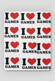 I love GAMES. Podkładka pod myszke