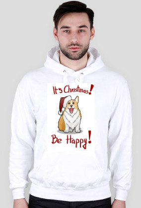 Bluza z kapturem Christmas Corgi